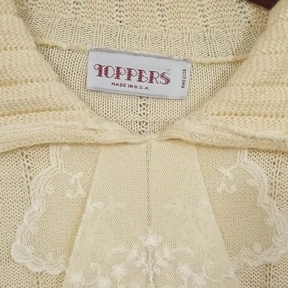Rare Vintage Toppers sweater size S-cream - Picture 2 of 11